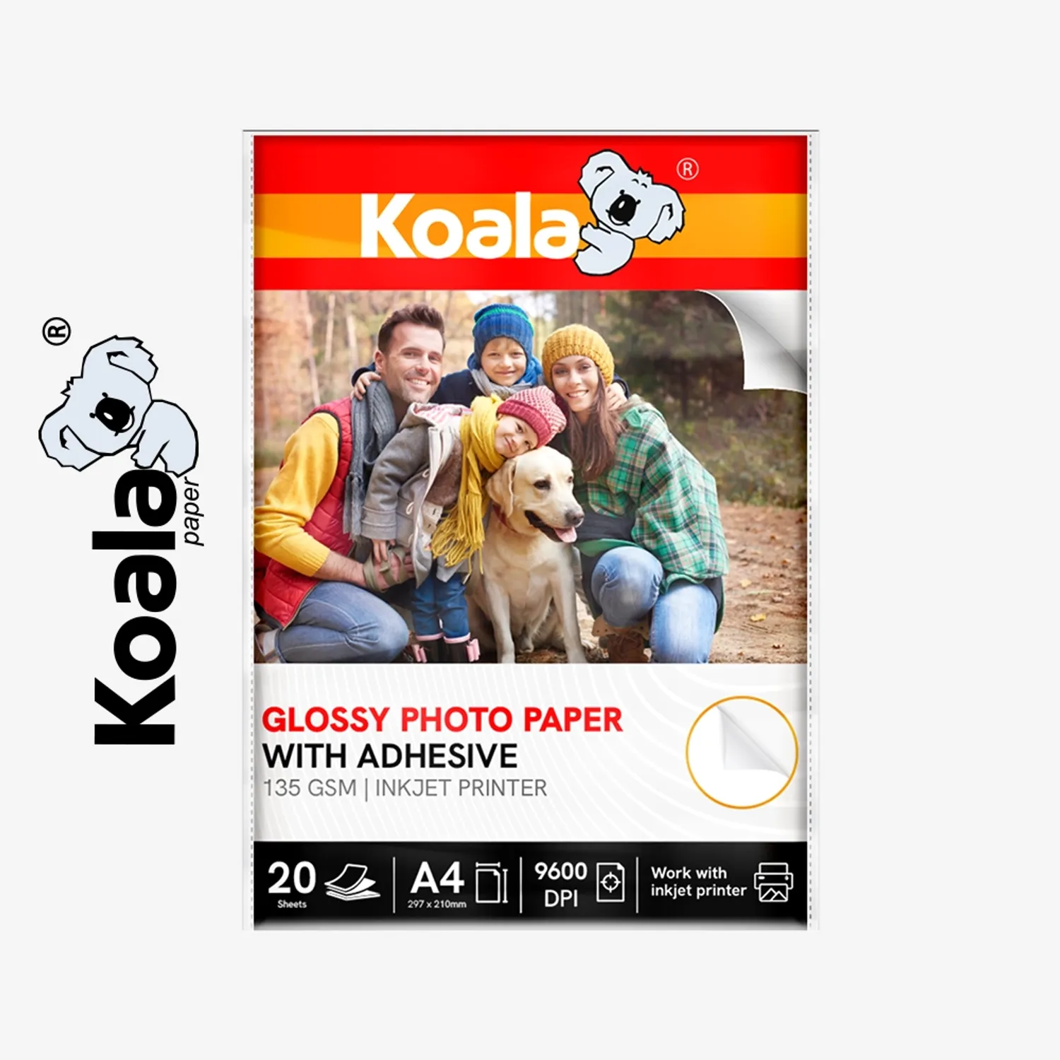 Glossy Photo Paper adhesivo A4